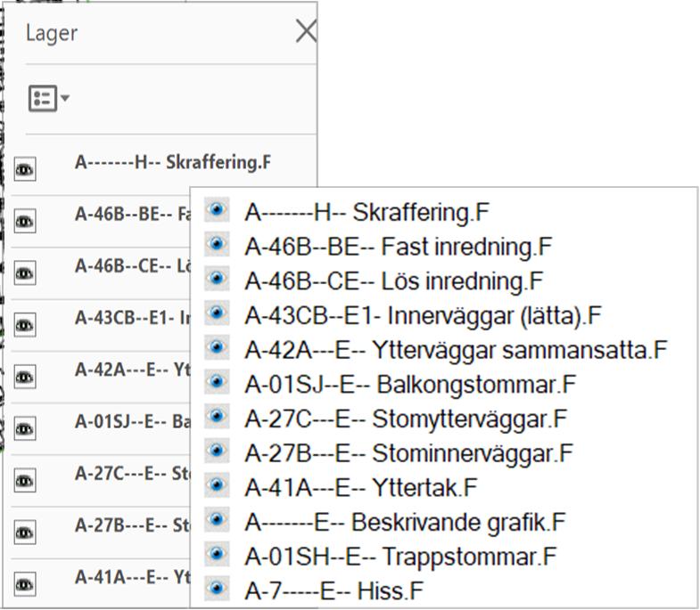 Inga lager får följa med vid exporten till PDF, om inget annat