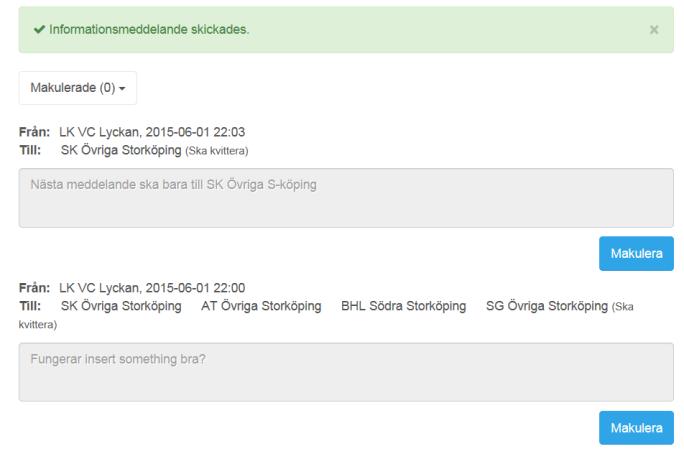 Klicka på dropdownlisten och skriv in delar av eller hela namnet på den enhet du eftersöker, välj enhet och bekräfta ditt val. Skriv in ditt meddelande och klicka på Skicka-knappen.