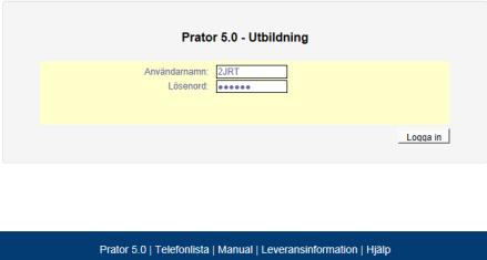 Logga in med lösenord: Adress: https://ltv.prator.systeam.