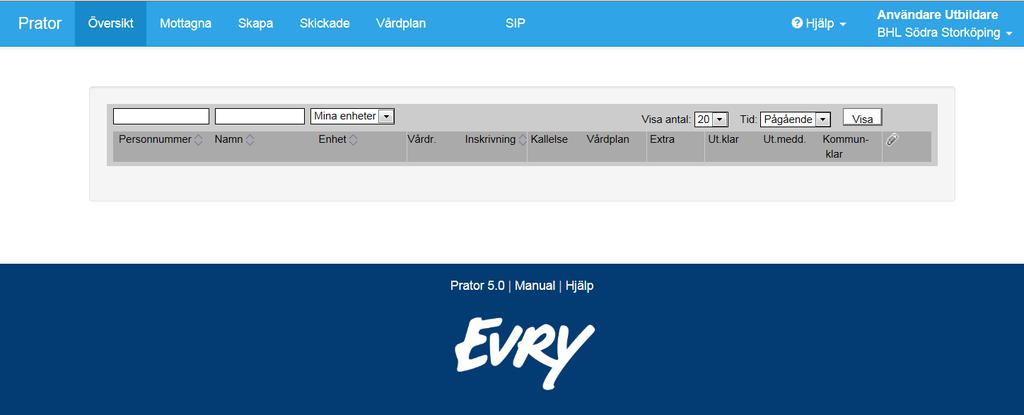 som är bra att repetera innan man använder ITstödet. Gå in på Manual, E-learning, utbildningsfilmer för Prator.