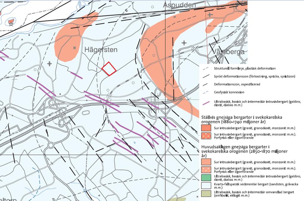 3 Område och bergförhållanden Undersökningsområdet utgörs av fyllnadsmassor, naturmark samt berg i dagen.