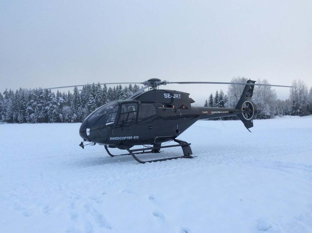- 5 - En helikoptrar från HeliAir Sweden har används vid flygningen. Den var av märke Eurocopter EC120.