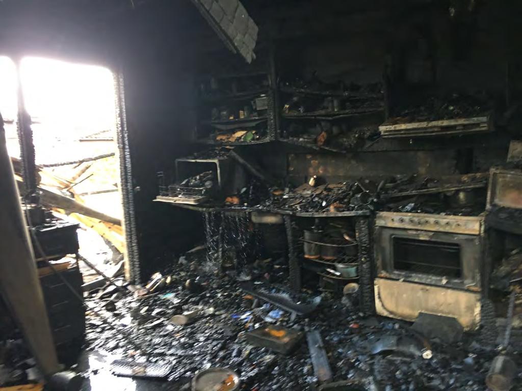 10. Brandorsak Primärbrandområdet utgörs av köket och området på och invid spisen. Inom primärbrandområden syns några brandstiftare möjliga.