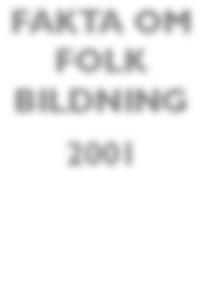 FAKTA OM FOLK BILDNING
