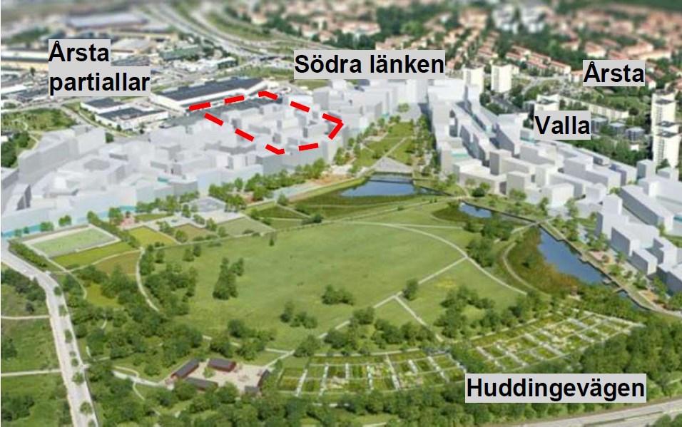 Sida 4 (12) Bakgrund Denna detaljplan utgör den tredje etappen och gränsar mot etapp 2 i norr. I öster gränsar planen mot parken och i väster mot en ny huvudgata och etapp 7.
