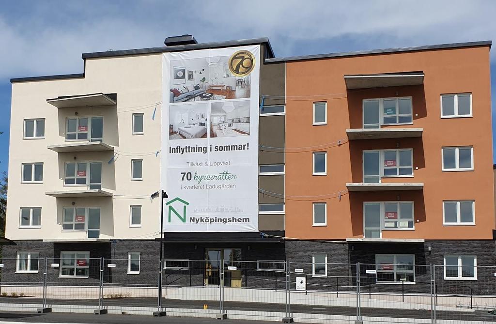 Foto: Länsstyrelsen i Södermanlands län, Bengt Nordström Påbörjade bostäder Av de totalt 1 890 bostäder som påbörjades i Södermanland under 2018 var 43 procent hyresrätter.