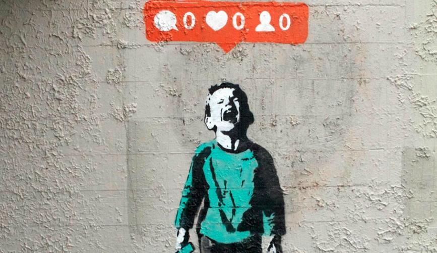 Bildanalys Banksy 4.TOLKNING - Barn som gråter : Vad ser du på bilden?