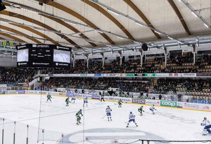 Träullit i sportanläggningar Ett värmetrögt byggmaterial som sänker energikostnaderna och bidrar till ett jämnt och behagligt inneklimat.