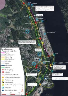 MINNESANTECKNINGAR 5 (9) Planerade åtgärder Följande kartor visar målpunkter och rörelsemönster i området, samt vilka