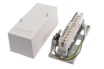 Kopplingsboxar och kopplingslådor Inomhusbox med 10-parsplint Med anslutningsmoduler.