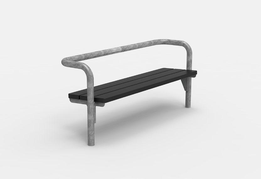 PARKSOFFA BREAK Park Sofa Break Robust parksoffa i modern skandinavisk design formgiven av Anton Björsing för Formenta. Parksoffan består av ett 60 mm grovt varmförzinkat bockat stålrör.