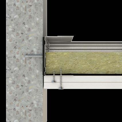 Knauf Danogips skena med polyetenduk SKP. Massiv vägg min. 70 mm betong, 7 mm lättbetong eller 0 mm tegel med fyllda fogar.