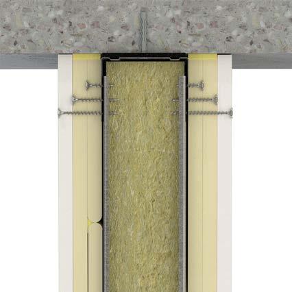 Funktionsväggar Montage av Knauf Danogips Safeboard Uppbyggnad av vägg med blyekvivalens,0 mm EXEMPEL PÅ UPPBYGGNAD AV VÄGG MED BLYEKVIVALENS PÅ MINST,0 MM Skivor totalt Blyekvivalens beroende på