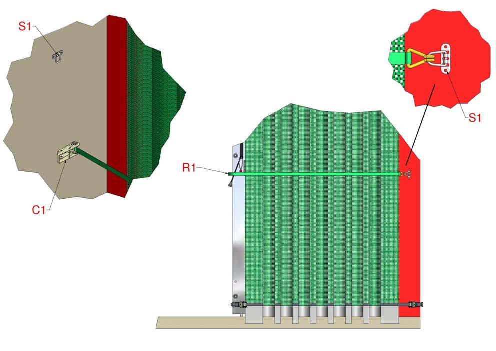 Figure 12, Sangle d'attache du rideau