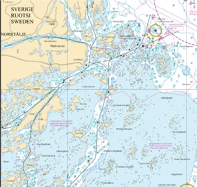 Armbågen - Runmarö (Kartan 953 L-reuna) Armbågen - Runmarö (V kanten av kort 953) Armbågen - Runmarö (W edge of chart