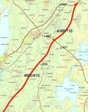breddning av vägen. Inom området pågår ett planprogram för Haganäsområdet. 2.