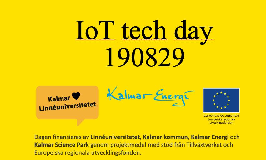 10.00 10.10 Introduktion av IoT-initiativet och dagens presentationer 10.10 10.20 Kalmar Energi i framtidens smarta samhälle, Mikael Westling 10.20 10.