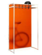 product code SEK Takit-II coat rack with acryl backboard, epoxy coated 16607 Takit-II coat rack with acryl backboard, chrome 18360 The modular coat rack can be ordered tailor made per meter.