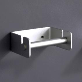 Jr. 407 toilet paper holder 415 Material: epoxy coated or anodized aluminium. Size: width 140, depth 95 and height 50 mm.
