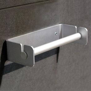 Mounting with screws or double-sided tape. Design: Tomi Kapiainen. Jr. 408 kitchen paper holder 511 Material: epoxy coated or anodized aluminium.