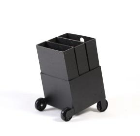 Cruiser 2011 waste separation system, black 1447 Cruiser 2011 waste separation system, white 1447 For use of recycling waste paper in offices. Material: trolley made of steel.