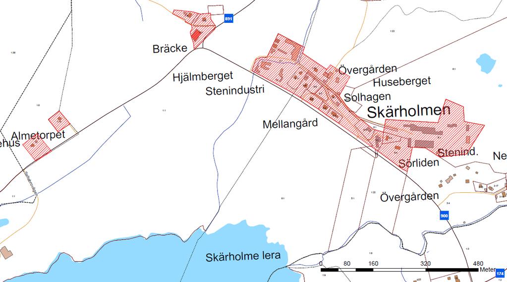 2 Tekniska nämnden i Tanums kommun har beslutat om verksamhetsområde för vatten och spillvatten för det område som är markerat i kartan nedan.