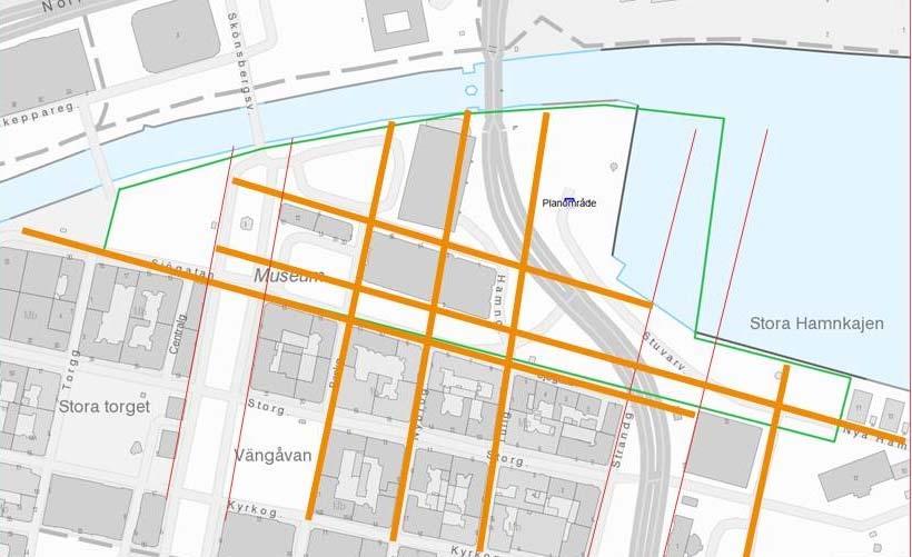 8 Stadsstruktur som förlängning av Stenstaden Den här stadsstrukturen är fullt möjlig att genomföra och stärker stadskärnan genom att förstärka och förtydliga stråk och gator, torg och parker i den