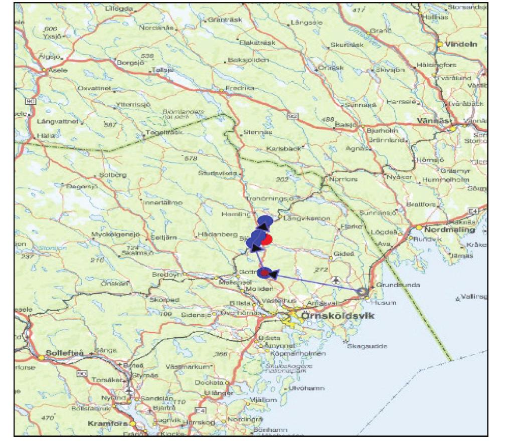 The proposal generated by the model for scheduling three of the harvest teams is