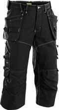13 HANTVERK 1900-SERIEN 1 STRETCH CORDURA NYCO 1961 HANTVERKSBYXA X1900 1146 75% bomull 25% polyamid, canvas, CORDURA Nyco, 250g/m² 9199 Ljusgrå/Svart # 9899 Mörkgrå/Svart C44-C62, C146-C158,