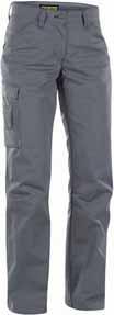 7159 SERVICEBYXA MED STRETCH DAM 1845 65% polyester, 35% bomull, plain, 166g/m² 9899 Mörkgrå/Svart # C30-C50 FUNKTIONALITET: Förböjda ben.