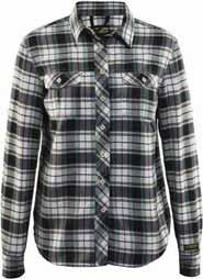 3209 FLANELLSKJORTA DAM 1136 74% bomull, 26% polyester 9920 Svart/Benvit XS-XXXL FUNKTIONALITET: Dampassform. DETALJER: Plastknappar.