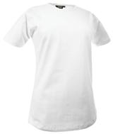3304 T-SHIRT DAM 1031 92% bomull, 8% elastan, jerseystickad, 200 g/m² 1000 Vit # 5600 Röd # 8800 Marinblå # S-XL FUNKTIONALITET: Insvängd midja. DETALJER: Bandkantad hals.
