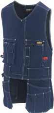 19 HANTVERK 1530-SERIEN 100% BOMULL 1 3105 HANTVERKSVÄST 1370 100% bomull, twill, 370g/m² 8800 Marinblå # S-XXL DETALJER: ID-kortsficka.