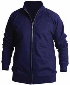 3349 TRÖJA MED DRAGKEDJA 1048 80% bomull, 20% polyester, frottéstickad, 360g/m² 4600 Armégrön # 8600 Marinblå # 9400 Grå # XS-XXXL DETALJER: Ribbstickad krage. FICKOR: Sidfickor.