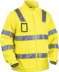 CERTIFIERING: EN 471/EN ISO 20471, Klass 3. 4833 FLEECEJACKA VARSEL 2560 100% polyester, fleece, 260g/m² 3300 Varselgul # 5300 Varselorange XS-XXXL DETALJER: ID-kortsficka infällbar.