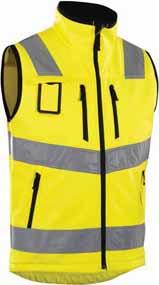 VARSELVÄST SOFTSHELL 2517 100% polyester, 3-lagerstyg av softshelltyp, vind- och vattentät, andasfunktion, 300g/m² 3300 Varselgul # 5300 Varselorange # 5500 Varselröd S-XXXL FUNKTIONALITET: Vind- och