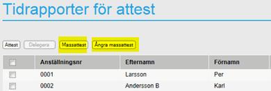 - Nyheter, anpassningar Ny funktion - Massattest i Webbtid Massattest är en webbfunktion för dig som Chef, som möjliggör massattest av flera tidrapporter samtidigt.