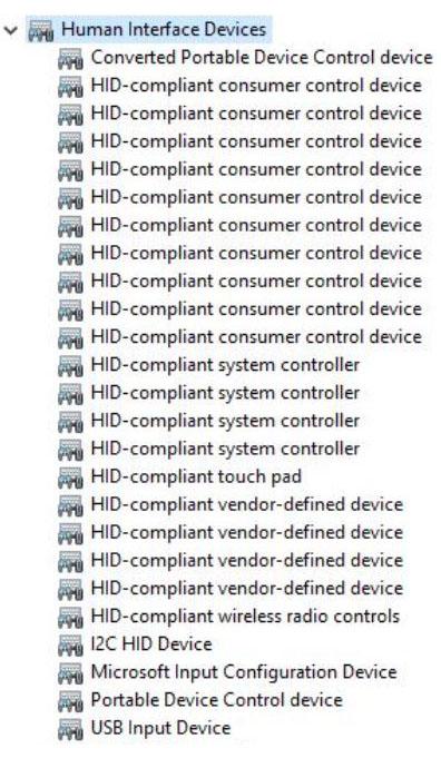 Batteriets drivrutiner Före installationen Efter installationen Intel HID