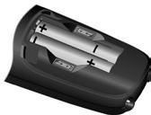 Förbered handenheten 1 Sätt i de medföljande batterierna, stäng batterilocket > Kom ihåg att sätta i batterierna med