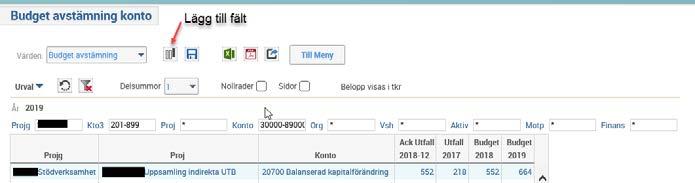 Budget avstämning Checklista avstämning Område Kontroll Bild där kontrollen görs Statsanslag Att allt på B10 är fördelat.
