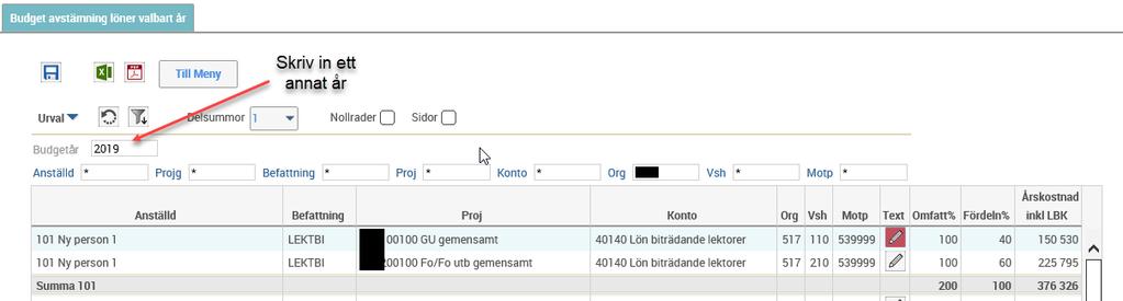 Vid överföring till Excel kommer alla kolumner med från bilden B20 men ligger i dolda kolumner som går bra att ta fram.