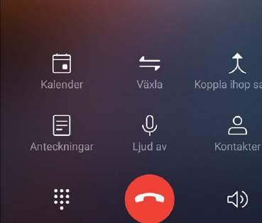 eller samtalet i vänteläge i samtalslistan för att växla mellan Aktivera Vidarebefordran av samtal och missa aldrig ett samtal Om du inte kan svara på samtal kan du konfigurera enheten för att