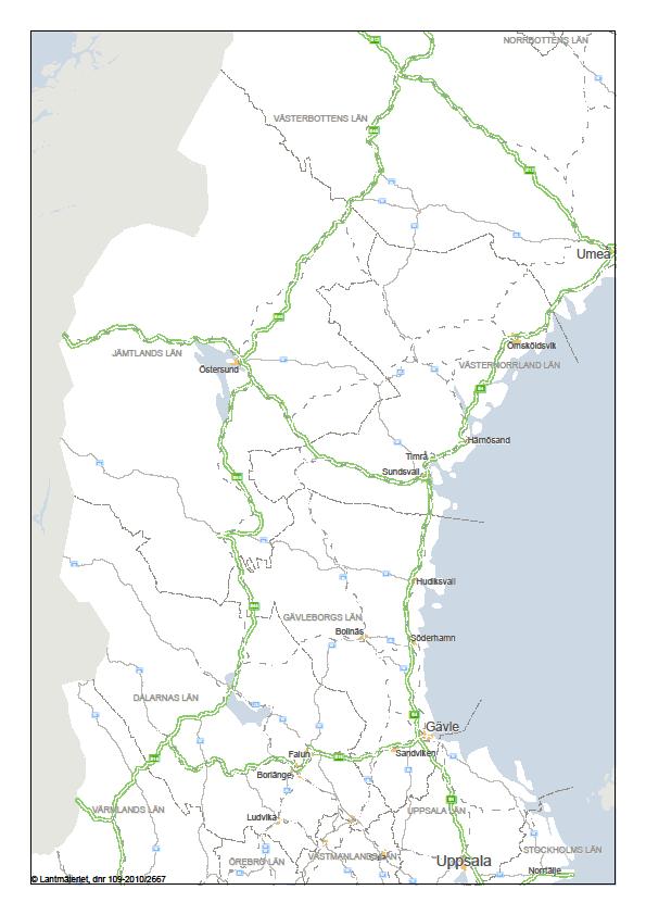 Region Mitt beläggning 2015-2017 E45 Strömsund-Hoting (2017) Väg 322 Skalstugevägen (2017) Väg 90 Remsele-Näsåker- Junsele, delsträckor (2016) E4 Arnäsvall-länsgräns (2016-2017) E45 Ranåsen-Höckbäck