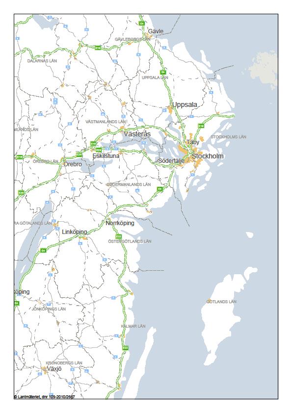 Region Öst/Stockholm beläggning 2015-2017 E4, Medhedeby-X länsgräns (2016) E18 Genom Karlskoga (2015) E18 Karlskoga-Lekhyttan (2016) E18 Lekhyttan-Adolfsberg (2016) E20, Eskilstuna Arphus BTG (2015)