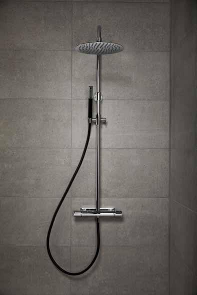 MIST TAKDUSCH 160 cc 250 mm taksil Krom/svart Rek.