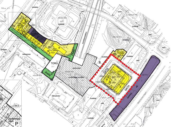 Planen möjliggör uppförande av flerbostadshus samt en mindre andel lokaler för centrumändamål.
