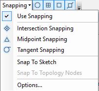 25 2. Allmängiltig information om ritning i ArcGIS/ArcMap (snapping mm) 25 (Om du vill kan du använda snapping för att snappa till någon av de andra lagren).