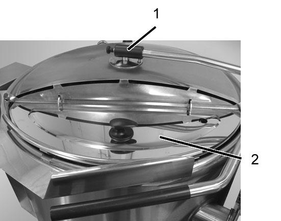 Funktionsbeskrivning 1. lockets låshandtag 2.