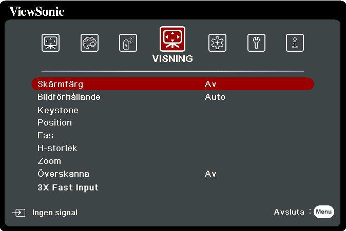Justering av fyra hörn (PS600W/PS600X) Du kan manuellt justera formen och storleken på en bild som är ojämn rektangulär på alla sidor. 1.
