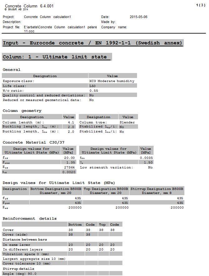 11.2.4 P11 Rapport utskrift från dimensioneringsprogrammet Figur